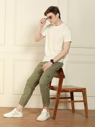 Image of Dennis Lingo Men's | Solid | Mid Rise | Relaxed Fit | Cargo Joggers