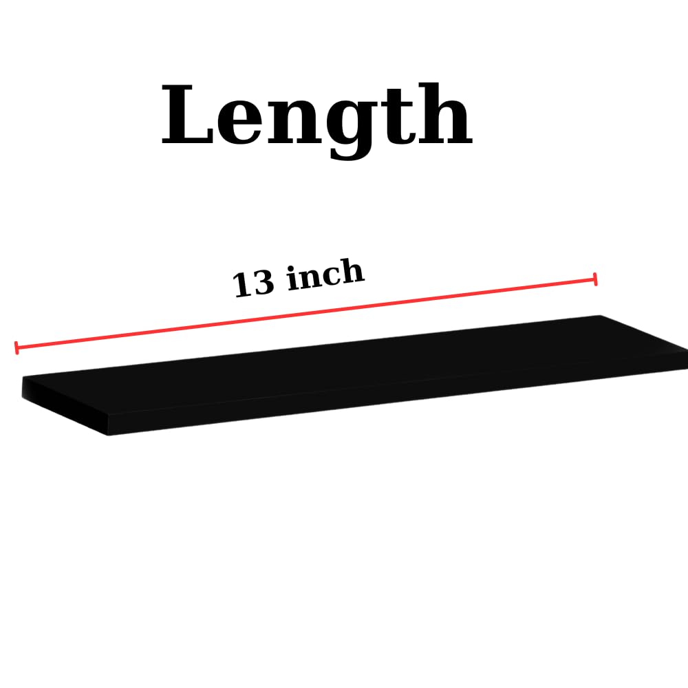 ASIDECOR Pack 3 Medicine Cabinet Replacement Shelves - (Black) (13 inch)