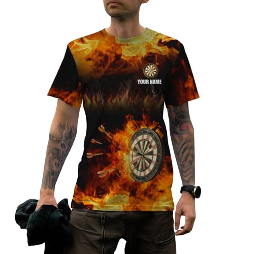 Custom Dart Shirts 3D Dartboard T-Shirts with Name Personalized Darts Jerseys for Men Women4