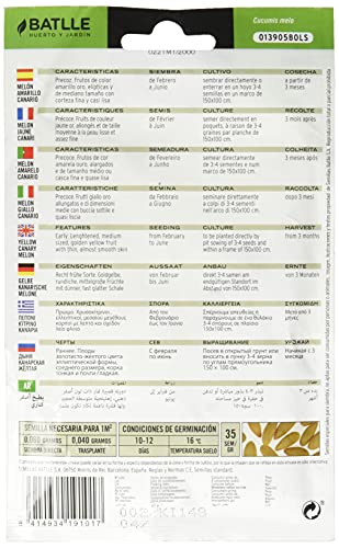 Batlle Gemüsesamen - Gelbe Honigmelone Canario (280 Samen)