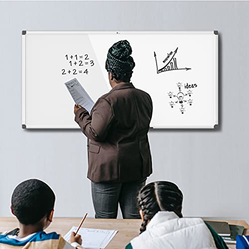 TOWON Magnetic Dry Erase Board White Board, Silver Aluminium Frame, Whiteboard for Wall with Pen Tray and Accessories for Office, Homeschool, 48 x 24 Inches - Image 4