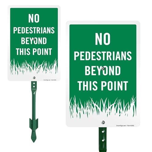 Panneau de jardin no pedestrians pour sécuriser vos pelouses et allées