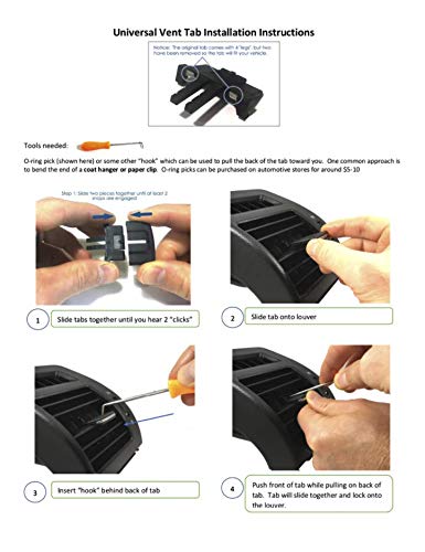 Miniatura 2 de Para Kia Sportage (2011-2015) Reemplazo de ventilación de aire acondicionado pestaña lateral del conductor - Instalación de 30 segundos * Fácil de