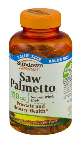 Sundown Naturals Herbal Supplement Saw Palmetto 450mg - 250 Capsules