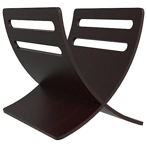 vidaXL Porte-revue en Bois sur Pied Etagère à Magazines Organisateur Journaux Rangement pour Revues Salon Salle à Manger Salle de Bain Marron