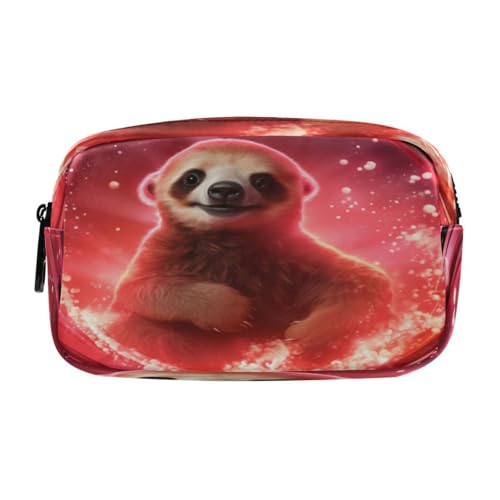 Bradipo Astuccio per Matite per Trucco Cosmetico per Penne per Studenti Ragazze Ragazzi fantasia rosso