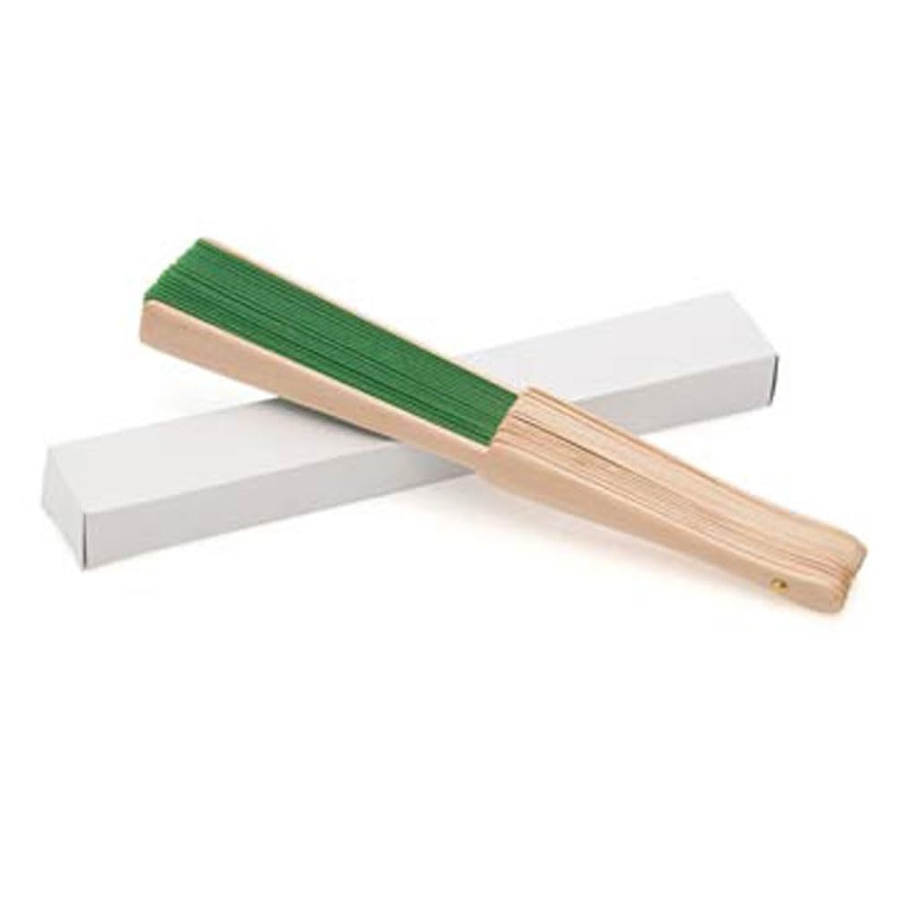 Regalo Grabado 25 Abanicos Personalizados Madera y Tela PES Bodas Eventos | Pack de 25 abanicos de madera y tela (PES) personalizados con grabado en varilla. Presentados en caja individual blanca.
