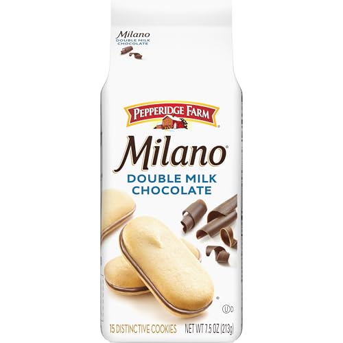 Pepperidge Farm Milano Double Milk Chocolate Cookies, 7.5 OZ Bag (15 Cookies)