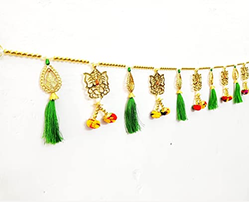 Image of CREYENTES Torans for Entrance Door Swastik Home Decor Door Toran for Home Hangings Decoration and Office Decoration (Multi Colour) 3 Ft Bandarwal toran(Ganesh Gol Kalash)