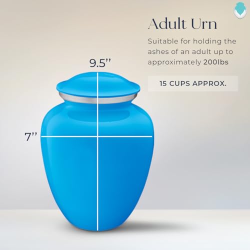 Image of Geturns - Adult Personalized Butterfly Cremation Urns for Human Ashes I Large Racing Blue Funeral Urn for Men and Women I 200 lbs