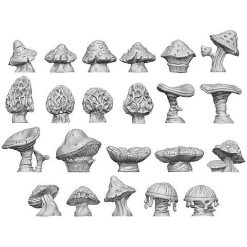 Green Stuff World for Models & Miniatures 3D Printed Set - Chunky Mushrooms 11621 Cover