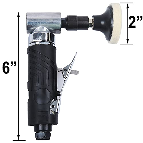 Angle Air Die Grinder 1/4 Inch With 4 Pcs 2" Roll Lock Sanding Discs, 90 Degree Angle Pneumatic Die Grinder #TOP4