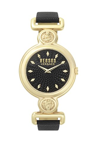 Preisvergleich Produktbild Versus by Versace Damen Analog Quarz Uhr mit Leder Armband VSPOL3118