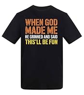 Humorous design with bold distressed typography featuring witty religious text that celebrates unique personalities and self-deprecating humor through playful interpretation of divine creation for people who embrace their quirks with faith and laught...