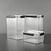 Clear 3-Piece Ribbed Food Storage Container Set - Includes 7.3 Cup, 20.5 Cup & 21.3 Cup Airtight Kitchen Organizers,these containers are ideal for all your kitchen storage needs
