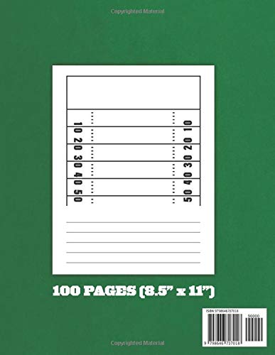 Miniatura 2 de Football Playbook: 100 Page 8.5"x11" Notebook with Field Diagrams for Drawing Up Football Plays and Drills, Creating a Playbook, and Scouting