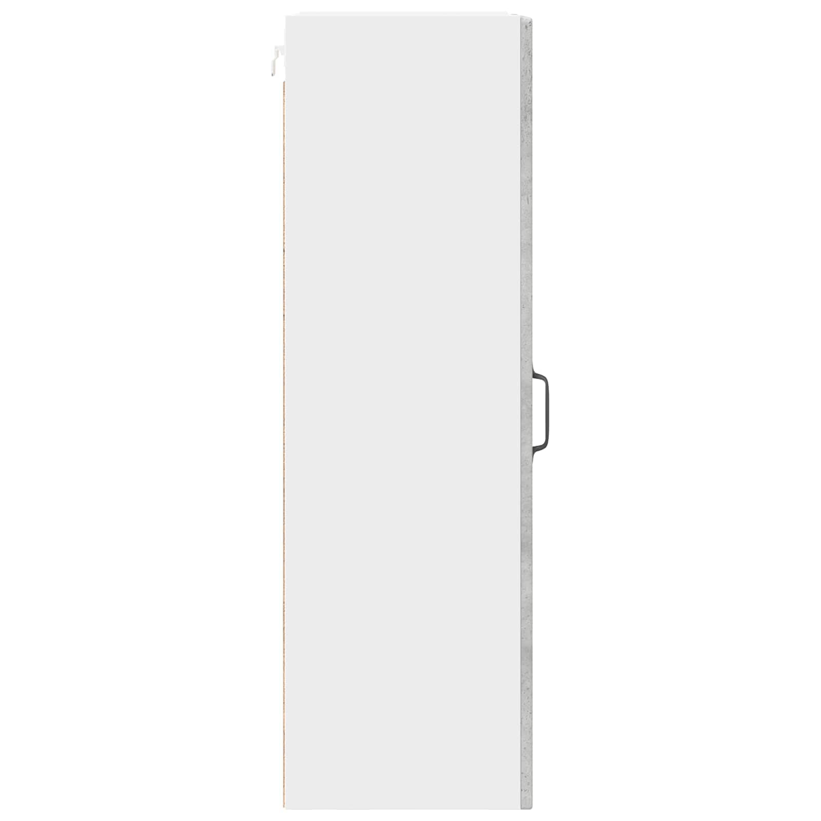 Mobiletto da Parete Cucina PORTO Grigio Cemento 40x31x100 cm | Pensile salvaspazio a 2 ante con 3 ripiani interni per cucina, ideale per organizzare spezie e stoviglie.