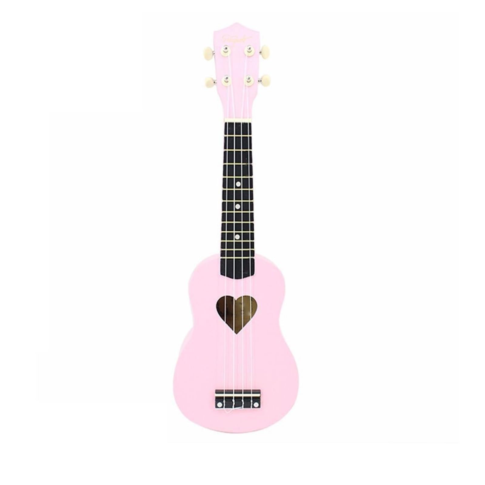 Ukulele Per Principianti Strumento Portatile A Forma Di Cuore Rosa Ukulele Da 21 Pollici Per Principianti