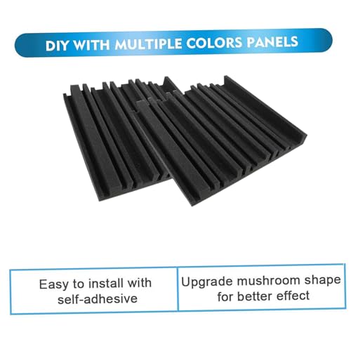 Kisangel 6pcs Paneles Acústicos de Espuma Ignífuga para Paredes con Reducción de Ruido para Estudio en Casa Sala de Grabación y Decoración de Sala de Batería miniatura 7