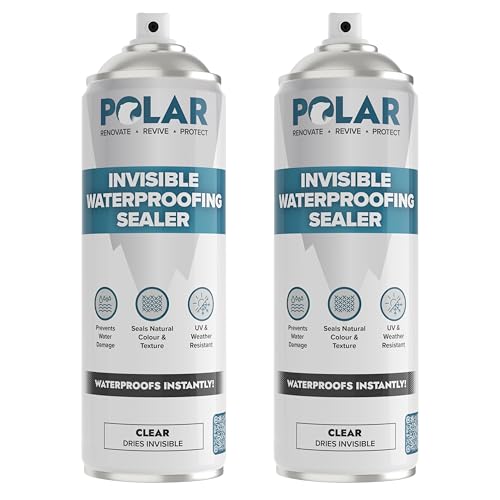 Polar Invisible Waterproof Sealer Clear - 2 x 20 Fl Oz | Instant Waterproof Sealant for Fabric,...