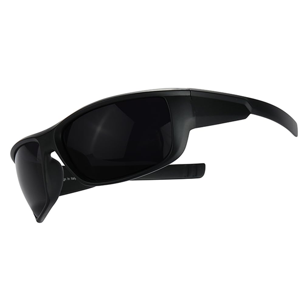 PLOPLO Polarisierte Sonnenbrille, Biker-Fahrer, zum Umwickeln, Sport-Sonnenbrille, UV400-Schutz, für empfindliche Augen, super Dunkelschwarz, mattschwarz, Oversized
