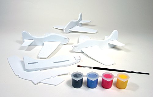 Creativity For Kids Four Foam Fliers Mini Craft Kit - Paint 4 Foam Glider Airplanes, Small Gifts For Kids, Red #TOP1