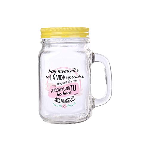 Jarro de cristal com cana frases 'MOMENTOS especiais' frascos, canecas para detalhes, presentes e lembranças de casamentos, batizados, comunhões e aniversários (preço unitário)