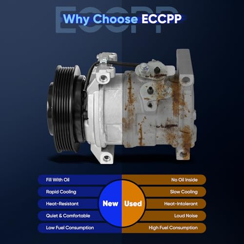 Image of ECCPP AC Compressor Fast Cooling Fit for Chrysler Pacifica 3.8L 2005-2008 Air Conditioning Compressor