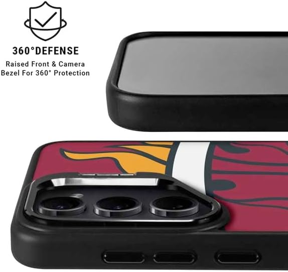Skinit Kickstand Phone Case Compatible with Galaxy S25 Plus - Officially Licensed NBA Miami Heat Large Logo Design