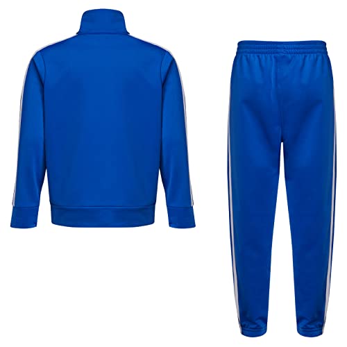 adidas Boys' Little Tricot Jacket & Pant Clothing Set, Essential Tricot Brite Blue, 12 Months (AG6443N)2