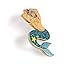 Pinsanity Blue Merman Enamel Lapel Pin