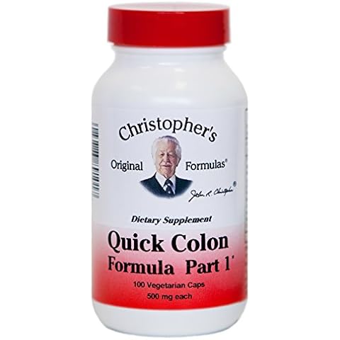 Christopher's Original Formulas Quick Colon Part 1, Colon Health Support, 100 Veg Caps Cover