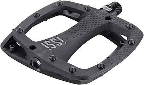 iSSi -Thump 9/16\" Flat Bicycle Pedals, Replaceble Pins, Standard Size, Black