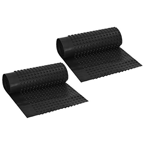 Preisvergleich Produktbild vidaXL 2x Noppenfolie Noppenbahn Grundmauerschutz Drainagebahn Grundmauerfolie Drainage Mauerschutz Baudrainage Hochbeet HDPE 400g / m² 0,5x20m