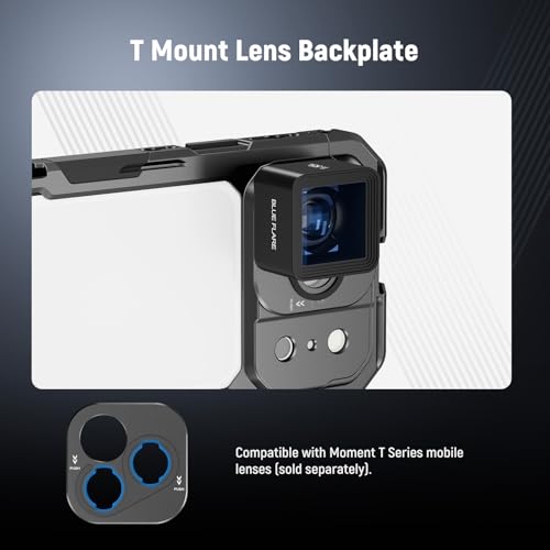 Image of NEEWER Phone Cage Compatible with iPhone 17 Pro Max, Quick Release Video Rig Stabilizer Accessories with 67mm Filter Ring, 17mm Lens Backplate, T Mount Adapter, 4X Camera Control Cap, PA144 (Black)