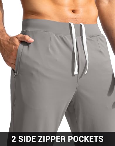 Image of G Gradual Men's Golf Joggers Pants with Zipper Pockets Stretch Sweatpants Slim Fit Track Pants Joggers for Men Work Running