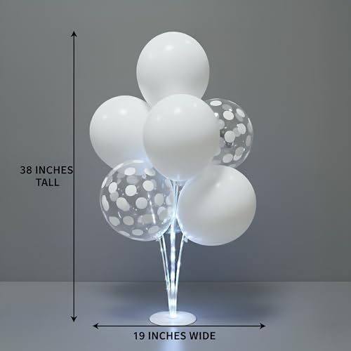 Image of Lightsfever 6 Pack Light Up Balloon Centerpieces for Table, Pump Included