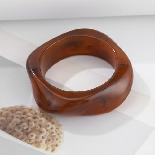 Chunky Acrylic Bangle Bracelet Cuff Colorful Irregular Large Resin Cute Candy Geometric Polygon Wide Transparent Wristbands Bracelets Statement Jewelry for Women3