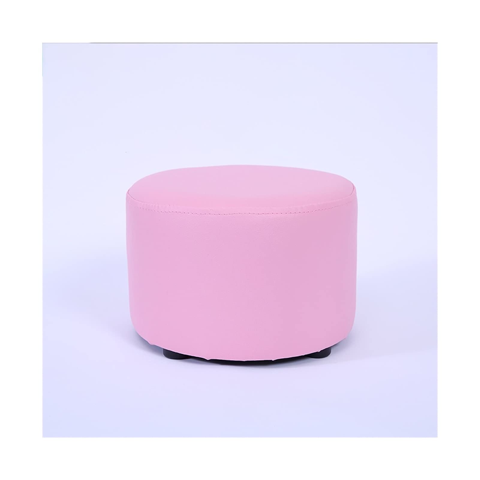 Gagner de la place avec le tabouret de rangement pour chaussures en cuir rose