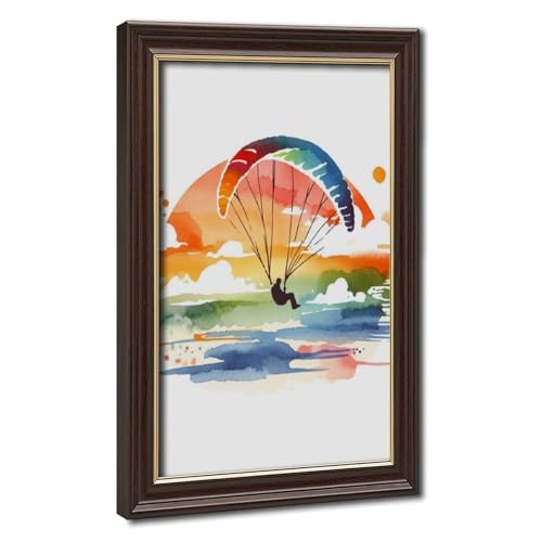 Parapente sports extrêmes art décoratif peinture aquarelle affiches toile