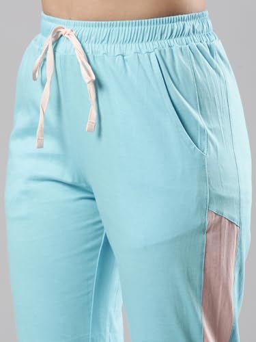 Image of Femmora Relax Fit Track Pant with Abstract Print, Breathable Soft Cotton Fabric with Drawstring Waistband Closure and 2 Side Pockets, for Women,Pack of 1