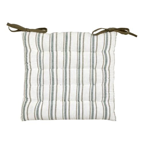 Atmosphera - Galette de Chaise Groove 38x38cm rayée Vert