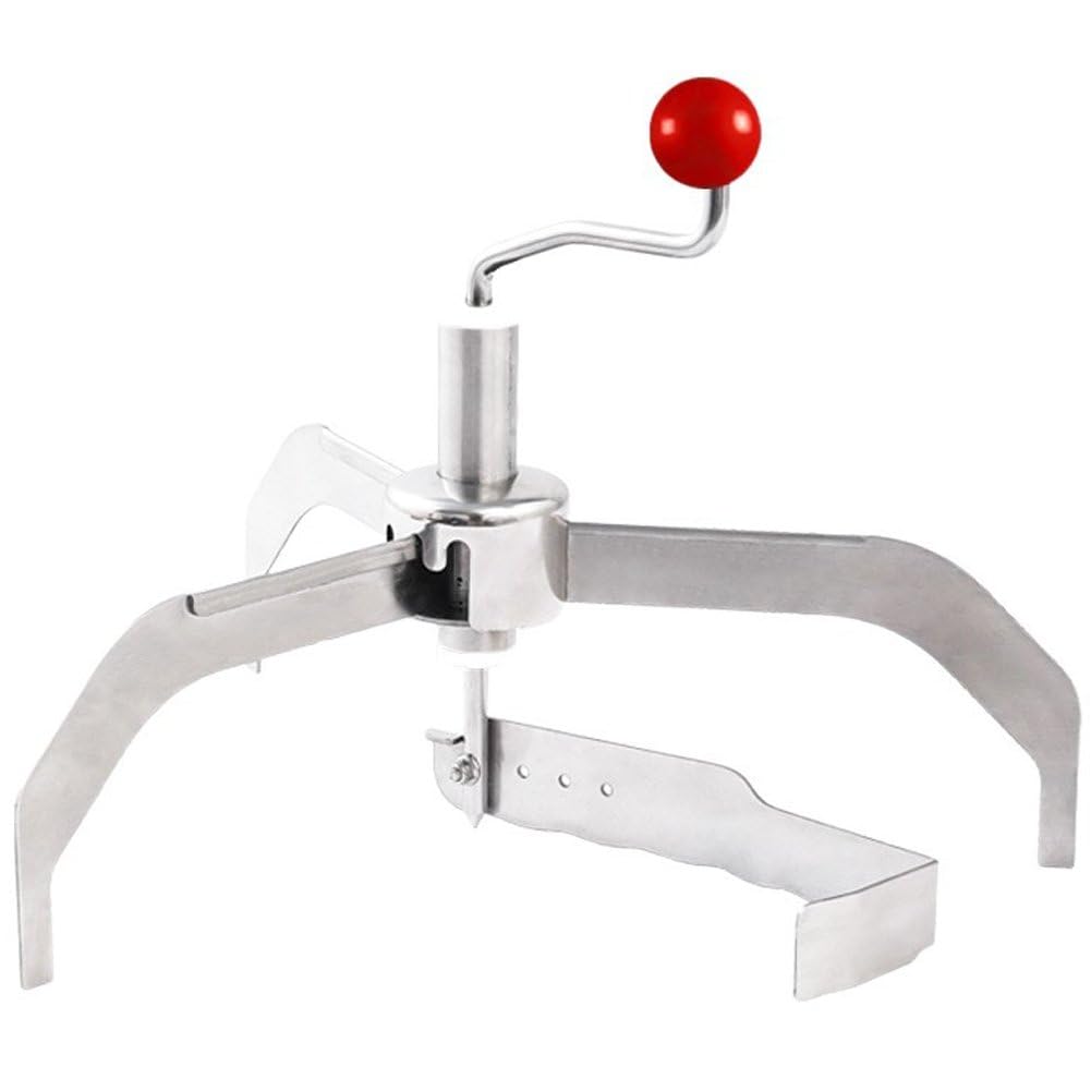 Sslvya Stainless Steel Crepe Spreader Hand Crank Crepe Pancake Maker Portable Batter Spreader Tool for Home Kitchen Cooking Baking