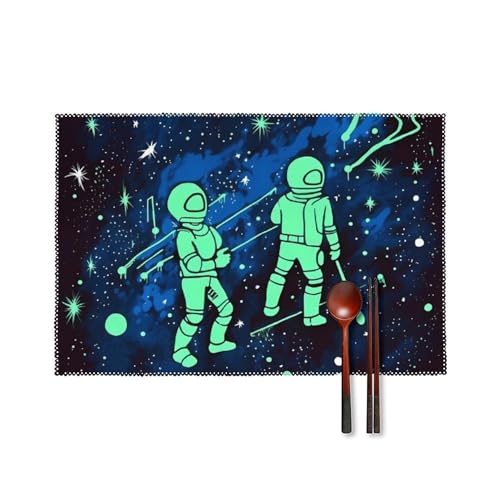 Set de table phosphorescent lavable pour protéger la table des plats chauds - 2