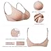 Lervanla Silicone Breast Form Women Breast Enhancement Wireless Mastectomy Bra with Pockets for Prosthesis Pink