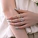 CUTPOIY Fashion Sterling Silver Ring Engagement Rings for Women Cubic Zirconia Wedding Rings for Women Rings for Her Eternity Engagement Wedding Ring(J Size7)
