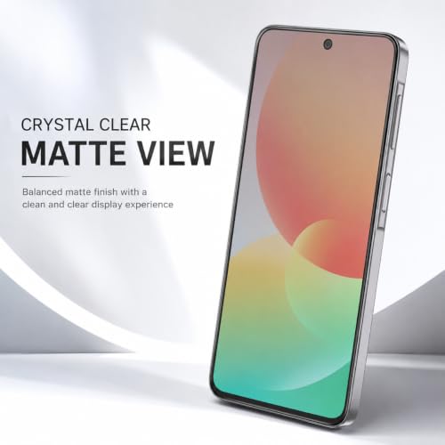 Image of FIRST MART Matte Anti-Glare Tempered Glass for Samsung Galaxy M47 With Installation Kit | Military-Grade Gaming Screen Protector & Cable Guard | Edge to Edge Coverage | Black