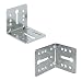 Produktbild Gedotec Bettwinkel Eckverbinder Verbindungswinkel aus Metall | 55 x 45 x 50 mm | Stahl vernickelt | Bettbeschlag Winkel verstellbar über mit 2 Langlöchern | 4 Stück - Bettverbinder zum Schrauben