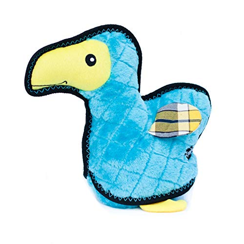 ZippyPaws - Z-Stitch Grunterz Durable Stuffed Squeaky Dog Toy - Dodo The Dodo Bird