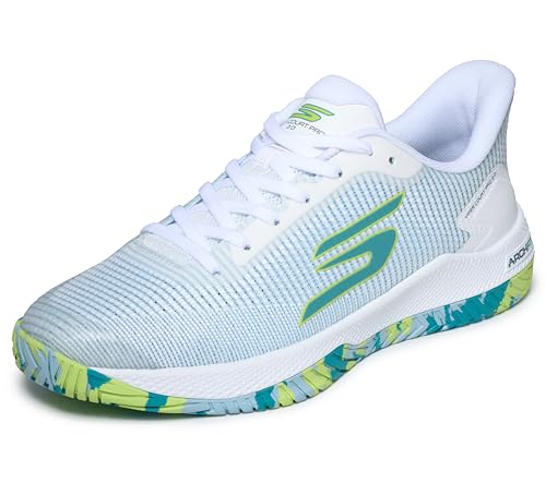 Image of Skechers Men's Pickleball Viper Court Pro 2.0 Sneaker, White /Turquoise, 11 Medium